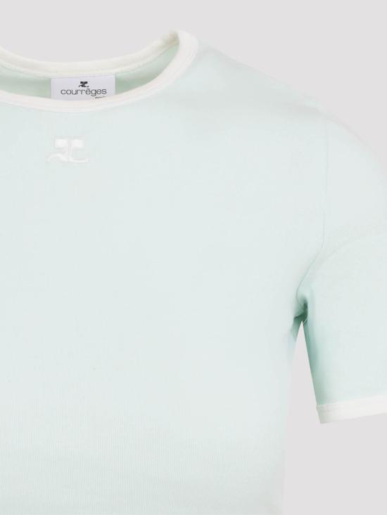26SS 쿠레쥬 반팔 티셔츠 125JTS017JS0203B216 Light Green - COURREGES
