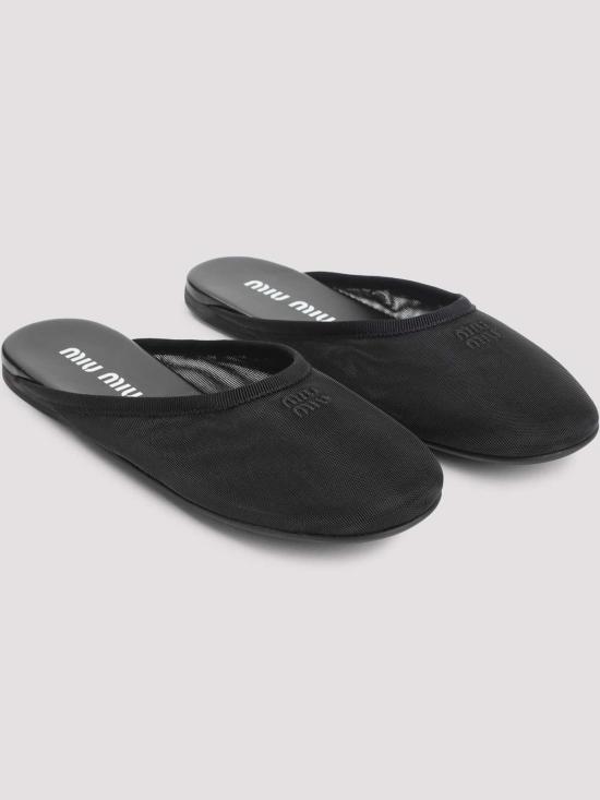 26SS 미우미우 뮬/슬리퍼 5R595EF005099F0002 Black - MIU MIU