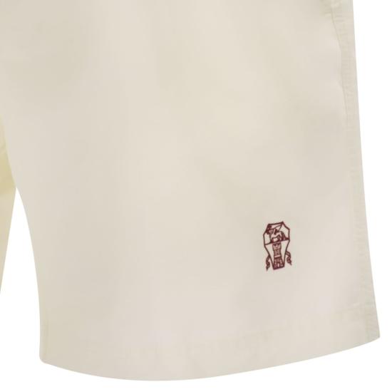 26SS 브루넬로 쿠치넬리 로고 스윔 팬츠 MW817043 WHITE - BRUNELLO CUCINELLI