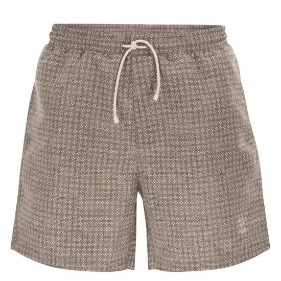 26SS 브루넬로 쿠치넬리 플라워 프린트 나일론 수영복 MR847043 LIGHT BROWN