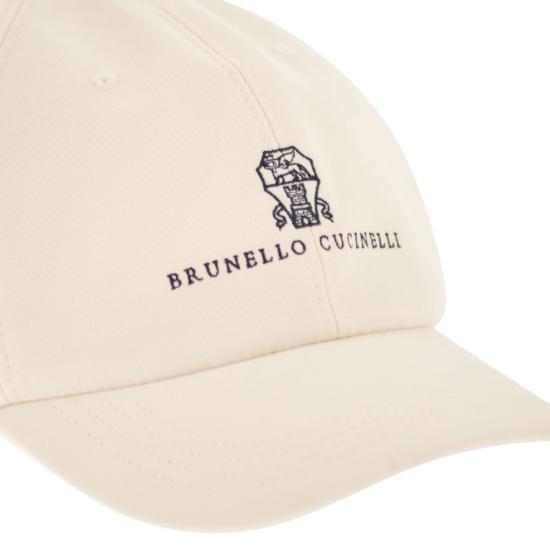26SS 브루넬로 쿠치넬리 로고 자수 베이스볼 캡 M252D9850 WHITE - BRUNELLO CUCINELLI