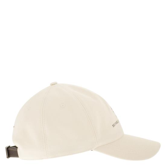 26SS 브루넬로 쿠치넬리 로고 자수 베이스볼 캡 M252D9850 WHITE - BRUNELLO CUCINELLI