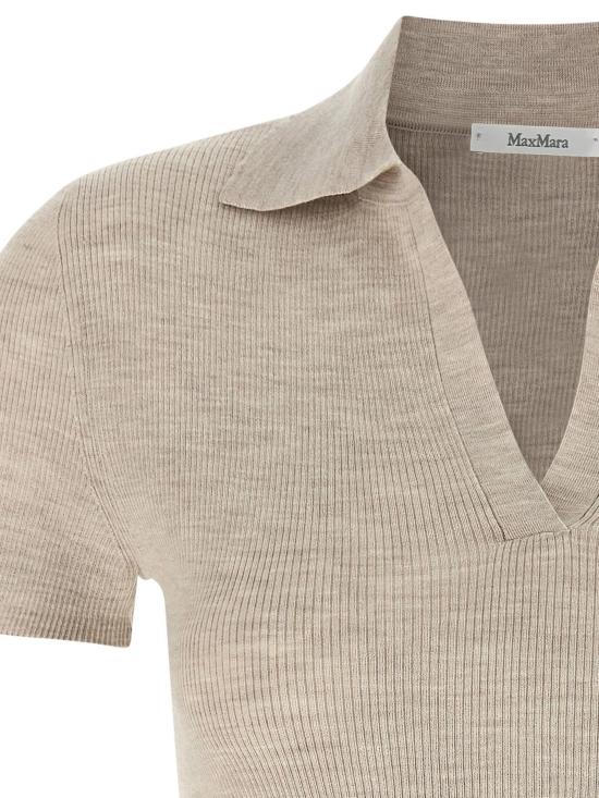 26SS 막스마라 폴로 티셔츠 2611361171600 002 Beige - MAX MARA
