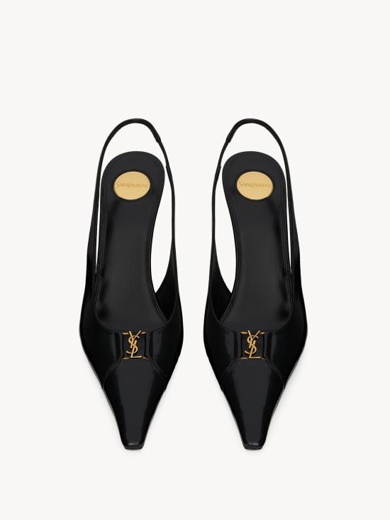 26SS 생로랑 베이비론 브레테유 슬링백 펌프스 806685AAEHI 1000 Black - SAINT LAURENT