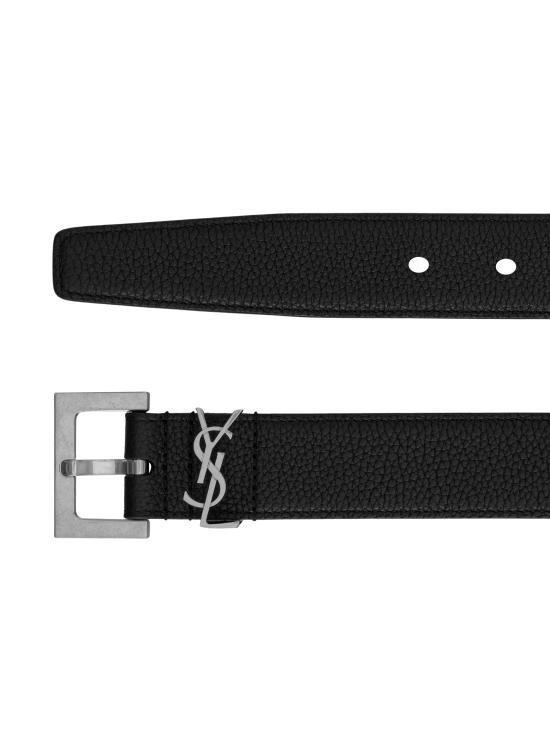 26SS 생로랑 가죽 벨트 634440DTI0E 1000 Black - SAINT LAURENT