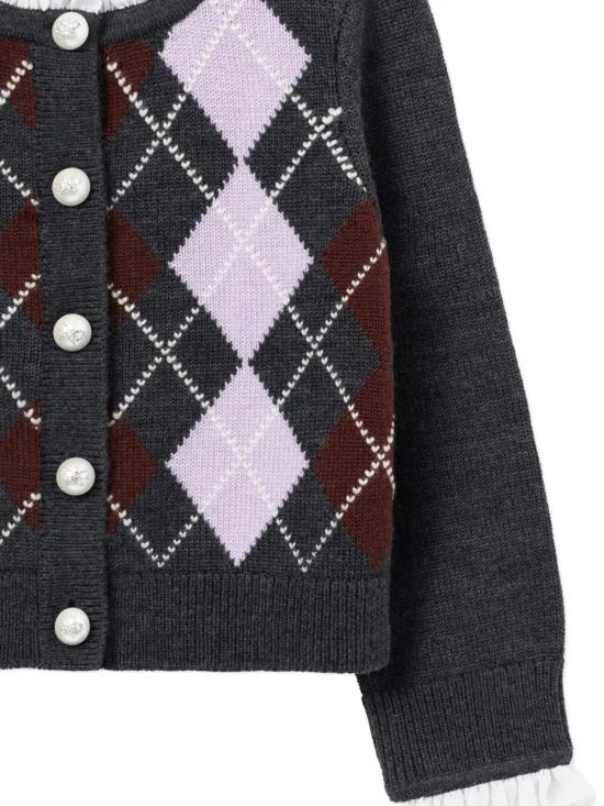 26SS [키즈] 셀프 포트레이트 가디건 RS26732CGR GREY Grey - SELF PORTRAIT