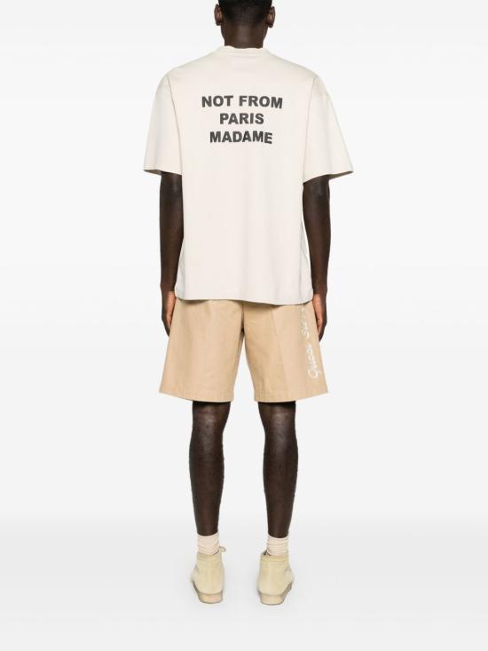 26SS 드롤드무슈 반팔 티셔츠 PERMTS203CO002 Beige - DROLE DE MONSIEUR