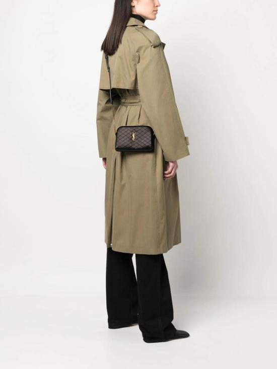 26SS 생로랑 퀼티드 램스킨 가비 지퍼 파우치 7336671EL07 1000 Black - SAINT LAURENT