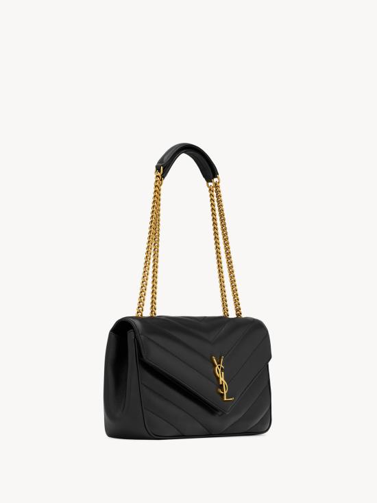 26SS 생로랑 루루 마틀라세 램스킨 미디움 숄더백 801439AAEAX 1000 Black - SAINT LAURENT