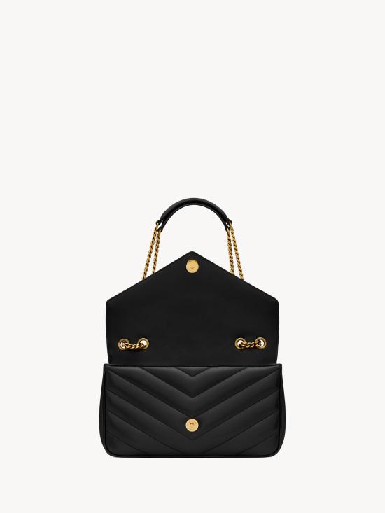 26SS 생로랑 루루 마틀라세 램스킨 미디움 숄더백 801439AAEAX 1000 Black - SAINT LAURENT