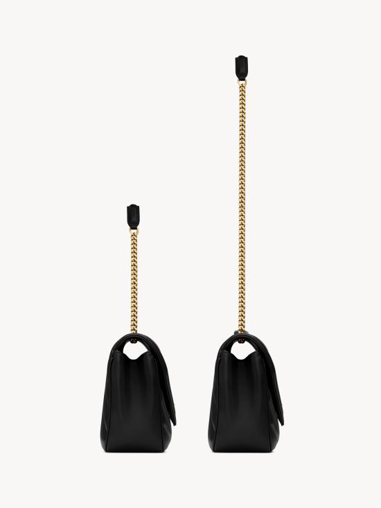 26SS 생로랑 루루 마틀라세 램스킨 미디움 숄더백 801439AAEAX 1000 Black - SAINT LAURENT