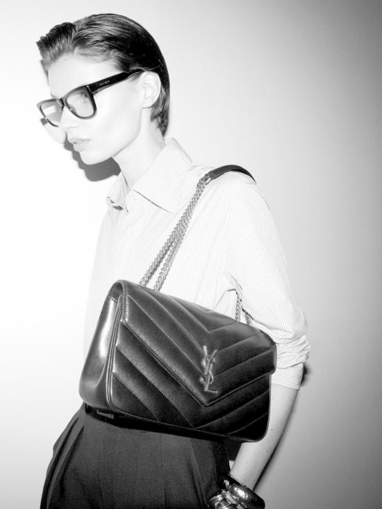 26SS 생로랑 루루 마틀라세 램스킨 미디움 숄더백 801439AAEAX 1000 Black - SAINT LAURENT