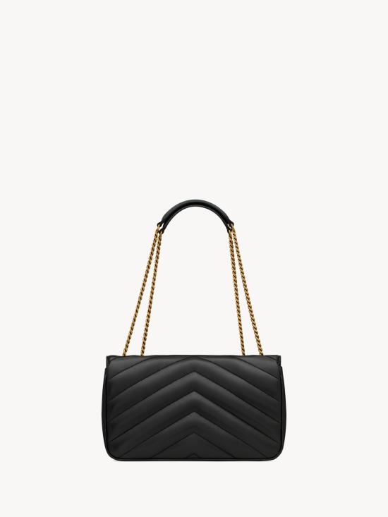 26SS 생로랑 루루 마틀라세 램스킨 미디움 숄더백 801439AAEAX 1000 Black - SAINT LAURENT