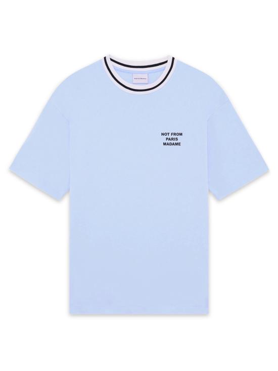 26SS 드롤드무슈 반팔 티셔츠 JTS189CO002 LBE Azzurro