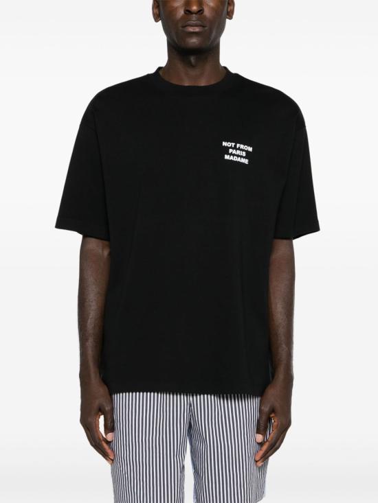 26SS 드롤드무슈 반팔 티셔츠 PERMTS203CO002 BL Black - DROLE DE MONSIEUR