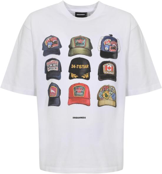 26SS 디스퀘어드2 반팔 티셔츠 S78GD0112D20033100 WHITE