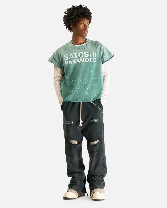  사토시 나카모토 트레이닝/조거 팬츠 성령 레이어드 스웨트팬츠 - SATOSHI NAKAMOTO