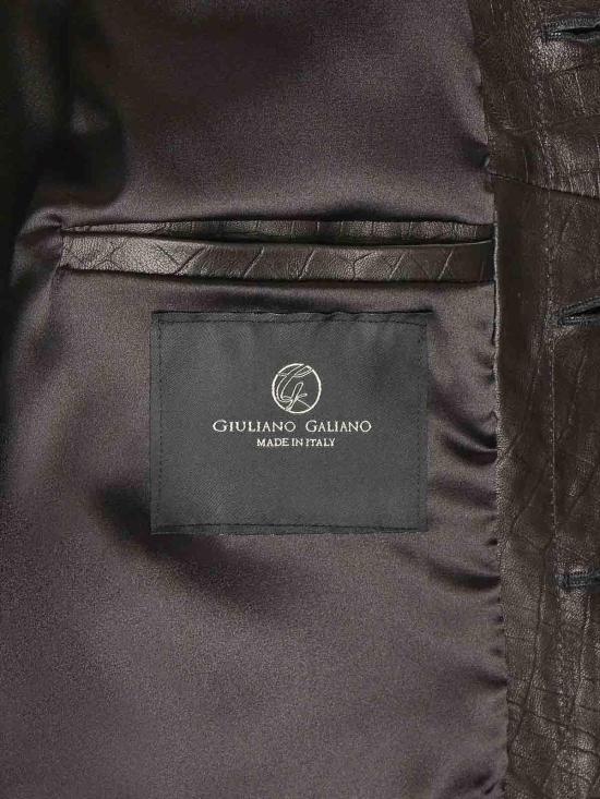 26SS 줄리아노 갈리아노 가죽 자켓 JULIUSCAESARCOCCONERO Black - GIULIANO GALIANO