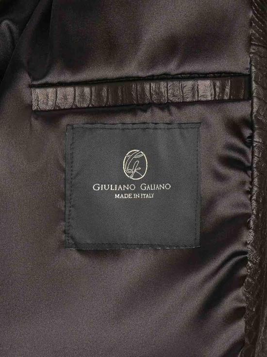 26SS 줄리아노 갈리아노 가죽 자켓 JULIUSCAESARPITONENERO Black - GIULIANO GALIANO