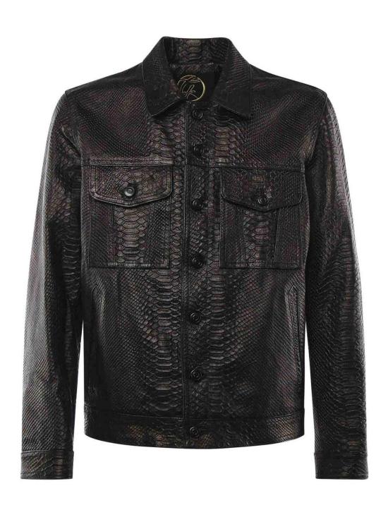 26SS 줄리아노 갈리아노 가죽 자켓 JULIUSCAESARPITONENERO Black