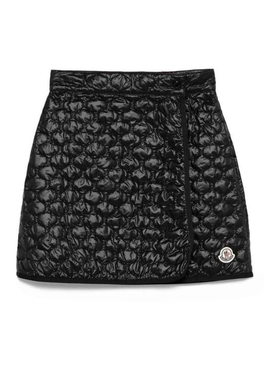 25FW 몽클레어 스퀘어 퀼티드 미니 랩 스커트 2D00036597YG999 Black