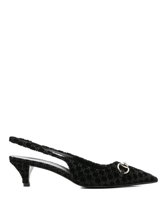 25FW 구찌 홀스빗 슬링백 펌프스 835978FAETG1000 Black