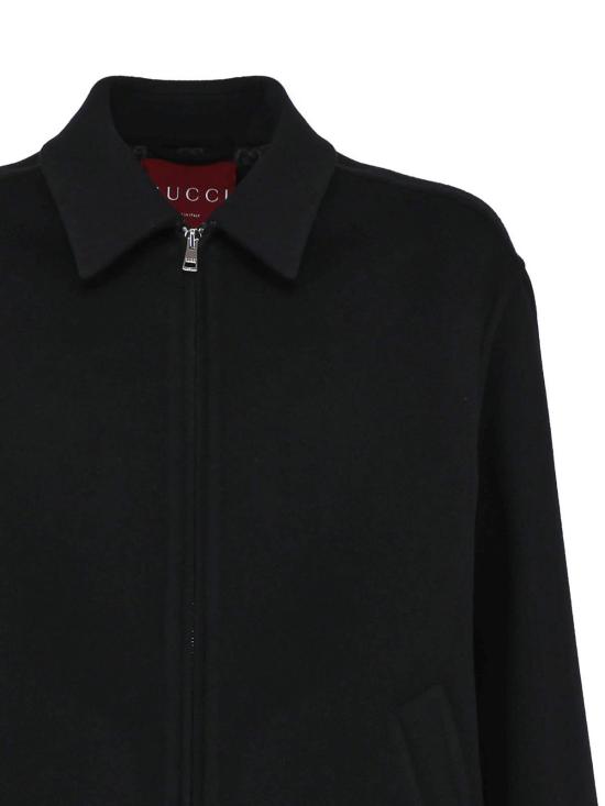 25FW 구찌 울 블랙 자켓 794813Z7AON1120 Black - GUCCI