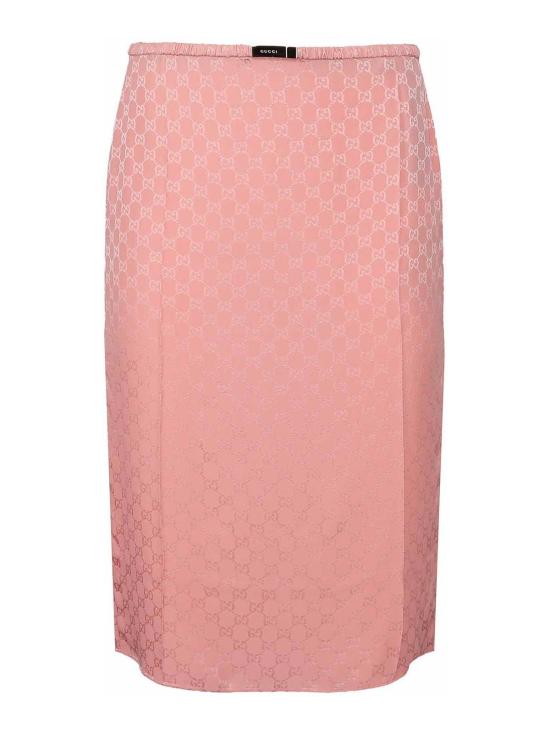 25FW 구찌 GG 실크 자카드 스커트 846275ZATF95136 Pink