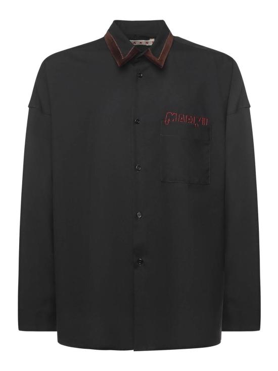 25FW 마르니 긴팔 셔츠 CUMU0061Q1TW83900N99 Black