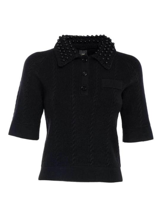 26FW 핑코 폴로 티셔츠 105484A2QZZ99 Black