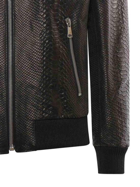 26SS 줄리아노 갈리아노 봄버 자켓 MIAMIVICEPITONENERO Black - GIULIANO GALIANO