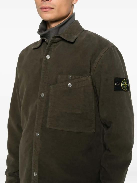  스톤 아일랜드 긴팔 셔츠 K2S151200019S0228V0054 Green - STONE ISLAND