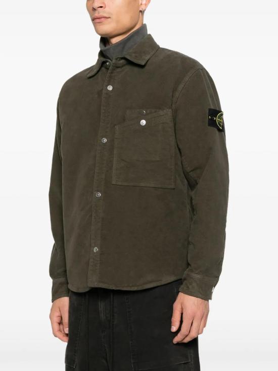  스톤 아일랜드 긴팔 셔츠 K2S151200019S0228V0054 Green - STONE ISLAND