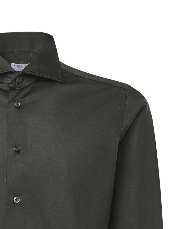 25FW 보리엘로 긴팔 셔츠 2104514 Dark Green - BORRIELLO