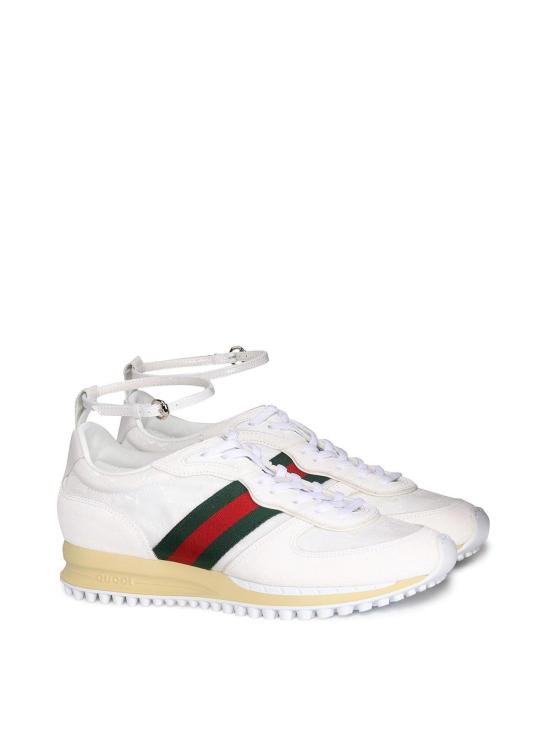 26SS 구찌 리모션 레이스업 스웨이드 스니커즈 832918AAEZM9067 White - GUCCI