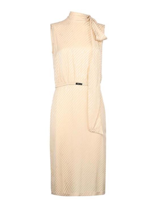 25FW 구찌 타이넥 자카드 미디 드레스 849716ZAM5B9853 Beige