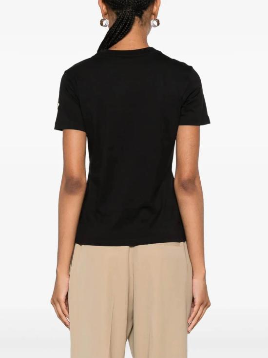  몽클레어 비디드 로고 티셔츠 8C0001589AIJ999 Black - MONCLER