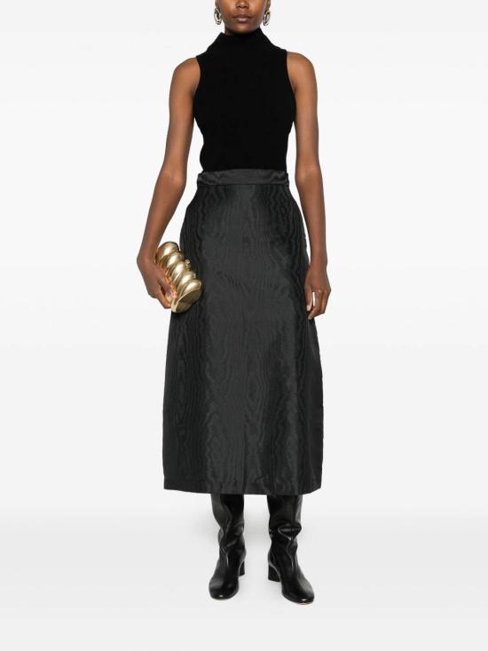 25FW 루나티카 밀라노 미디 스커트 ALINEMOIRESOFTBLACK Black - LUNATICA MILANO 