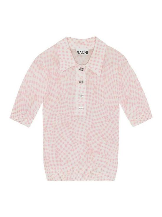 26FW 가니 폴로 티셔츠 K2491038 Light Purple