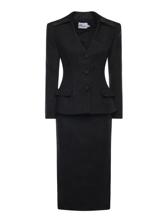 27SS 셀프 포트레이트 미디 스커트 RS26041MB Black