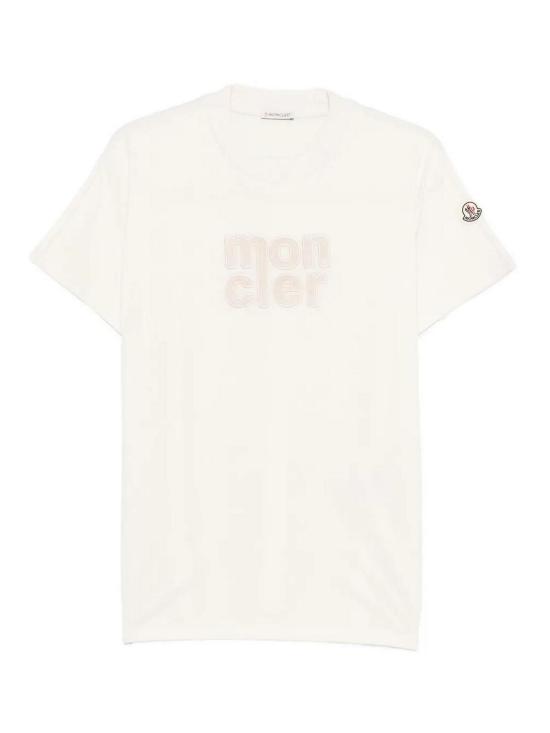  몽클레어 테디 로고 코튼 티셔츠 K20938C0002889AUO036 White