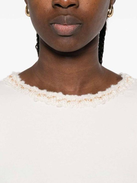 25FW 파비아나 필리피 저지 티셔츠 JED225F598L6940145 White - FABIANA FILIPPI