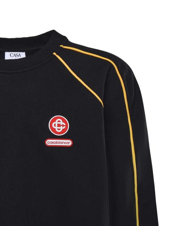 26FW 카사블랑카 긴팔 티셔츠 MAW25JTP43701 Black - CASABLANCA