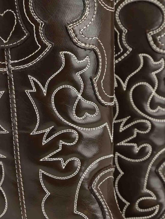 25FW 가니 미드 샤프트 엠브로이더리 웨스턴 부츠 S3112887 Black - GANNI