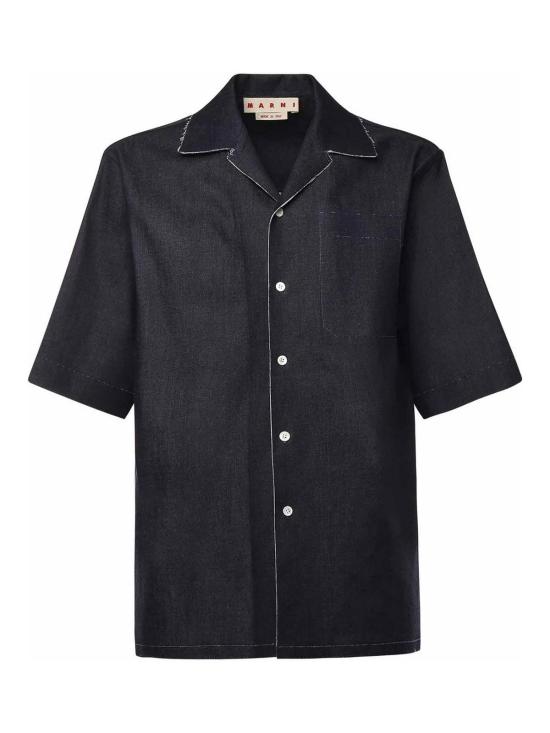 25FW 마르니 반팔 셔츠 CUJU0029SYUSCX59UNB99 Denim