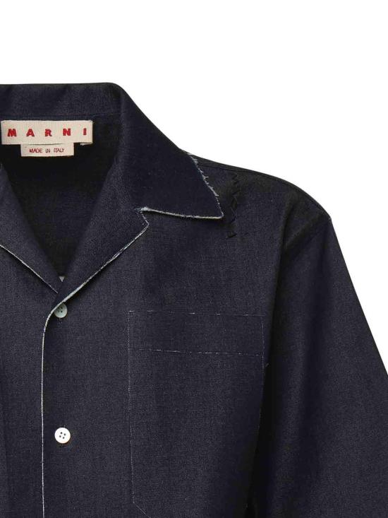 25FW 마르니 반팔 셔츠 CUJU0029SYUSCX59UNB99 Denim - MARNI