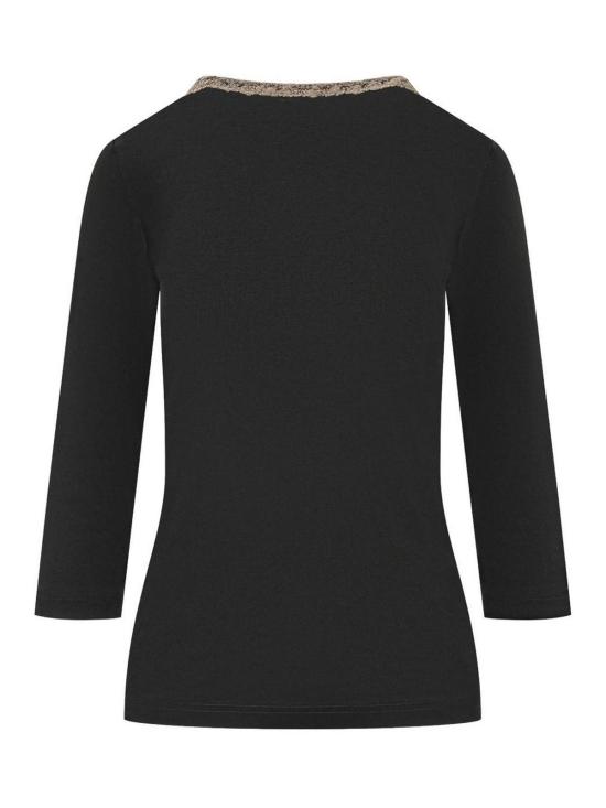 25FW 파비아나 필리피 저지 티셔츠 JED225F598L694825 Black - FABIANA FILIPPI