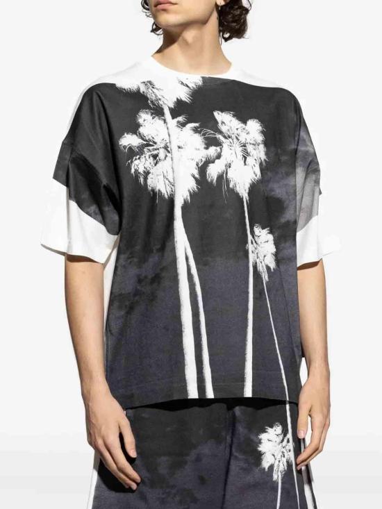  팜앤젤스 반팔 티셔츠 PMAA10DF25JER0010310 Black - PALM ANGELS