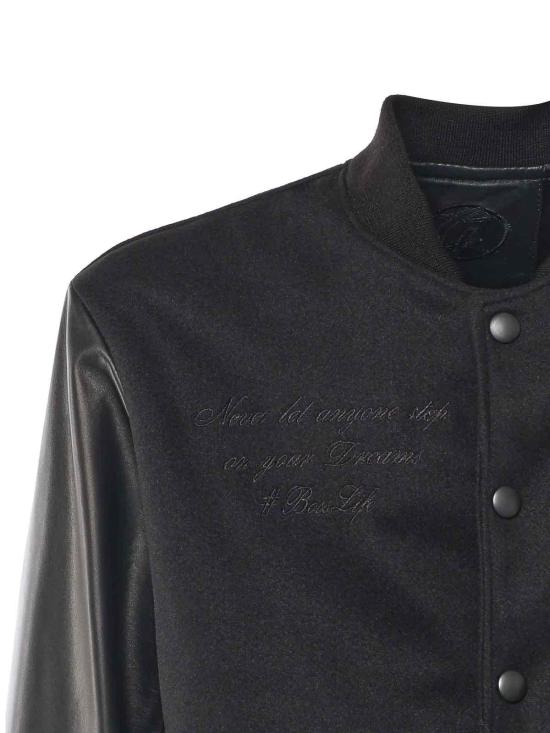 26SS 줄리아노 갈리아노 봄버 자켓 VARSITYNAPPANERO Black - GIULIANO GALIANO