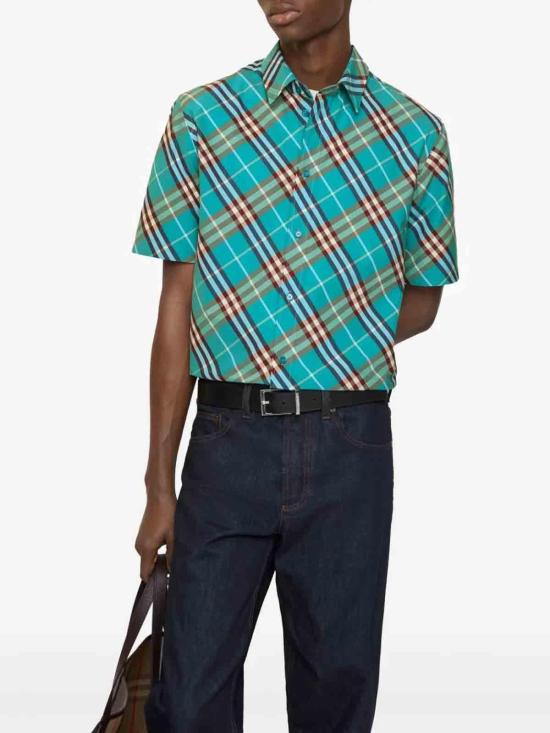 26SS 버버리 반팔 셔츠 8120427 Blue - BURBERRY